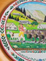 🇨🇭 Von 1979 Appenzeller Bauernmalerei Wandteller E.Mettler