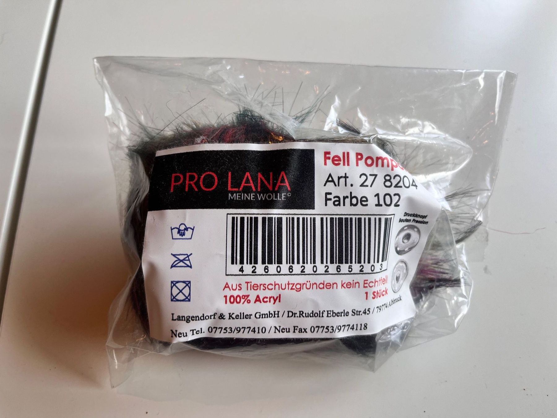 Pro Lana Lana: Kunstfell Pompon Pro Lana – Nuovo e nell'imballaggio originale da Büsserach venduto da bor_s88m