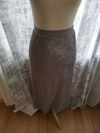 Jupe sequin argenté