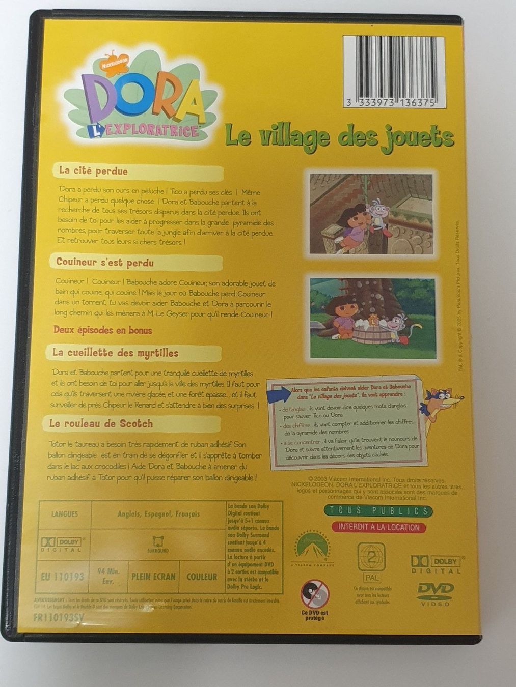 Tutti i DVDs: Dora l'exploratrice volume 2 DVD – Usato da Oberdorf BL venduto da BaldenEagle 3