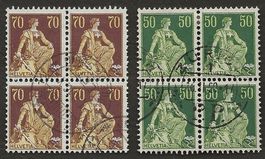Schweiz Viererblock FM 113 114 ZÜRICH GENEVE Katalog 200.-