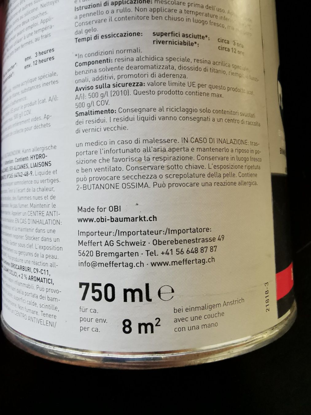 Peintures: Fliessenlack (weiss) – Neuf avec emballage d'origine à Glattfelden par sut_q8d2 2