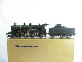 Metrop H0: Dampflok 230 D schwarz der SNCF, 502, OVP, GS