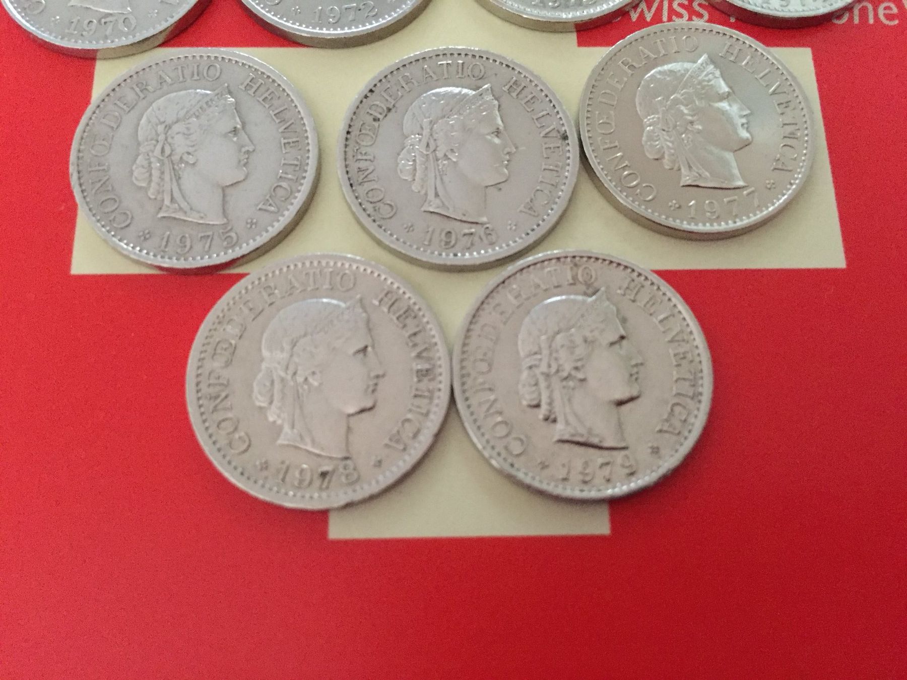 Tutti le monete: 10 Rappen 1970 - 1979 komplett – Usato da Elsau venduto da herbybay 2