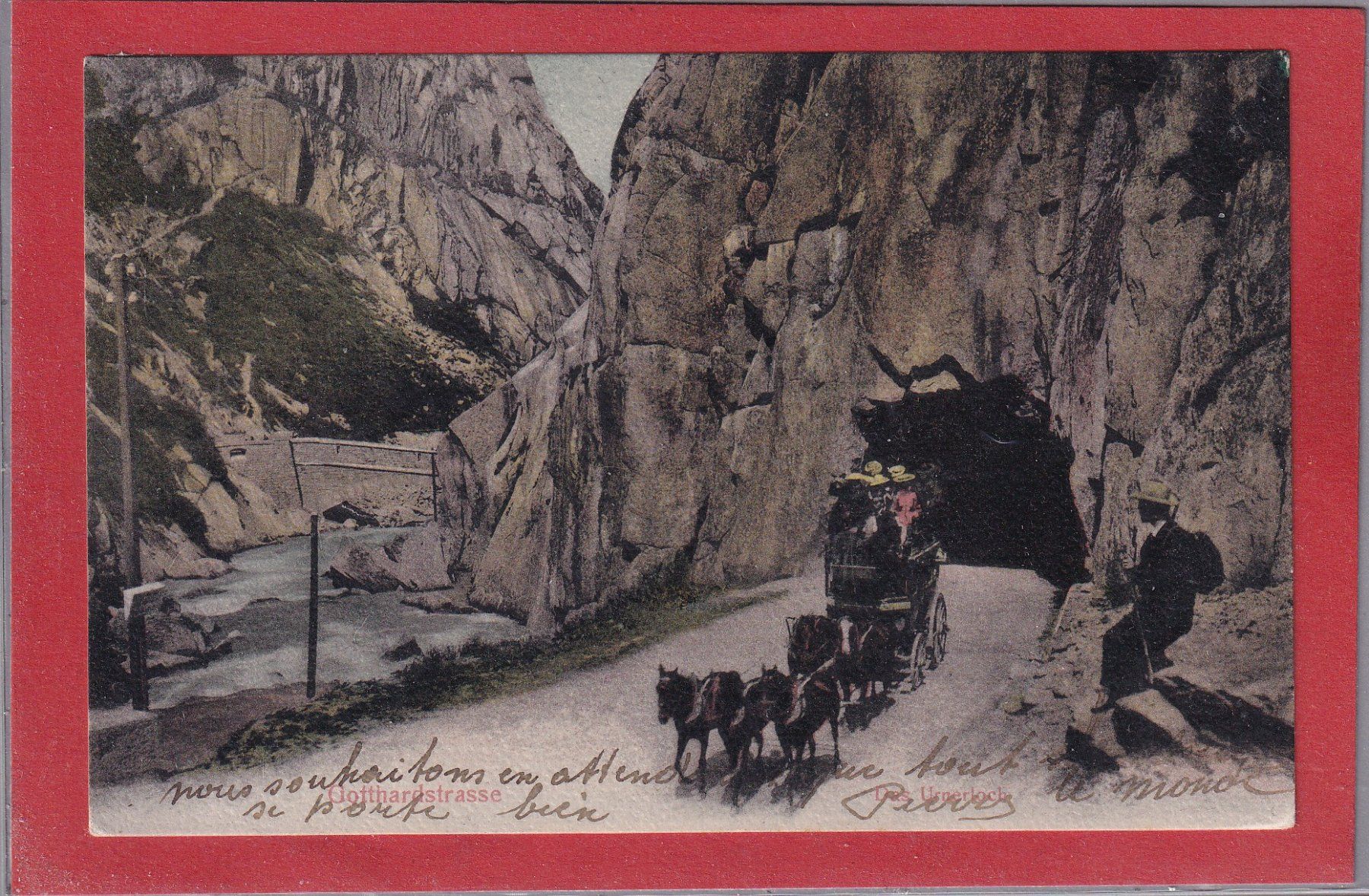 Cartoline postali: Gotthard - Das Urnerloch - 1909 – Usato da Orvin venduto da Pyaeschli
