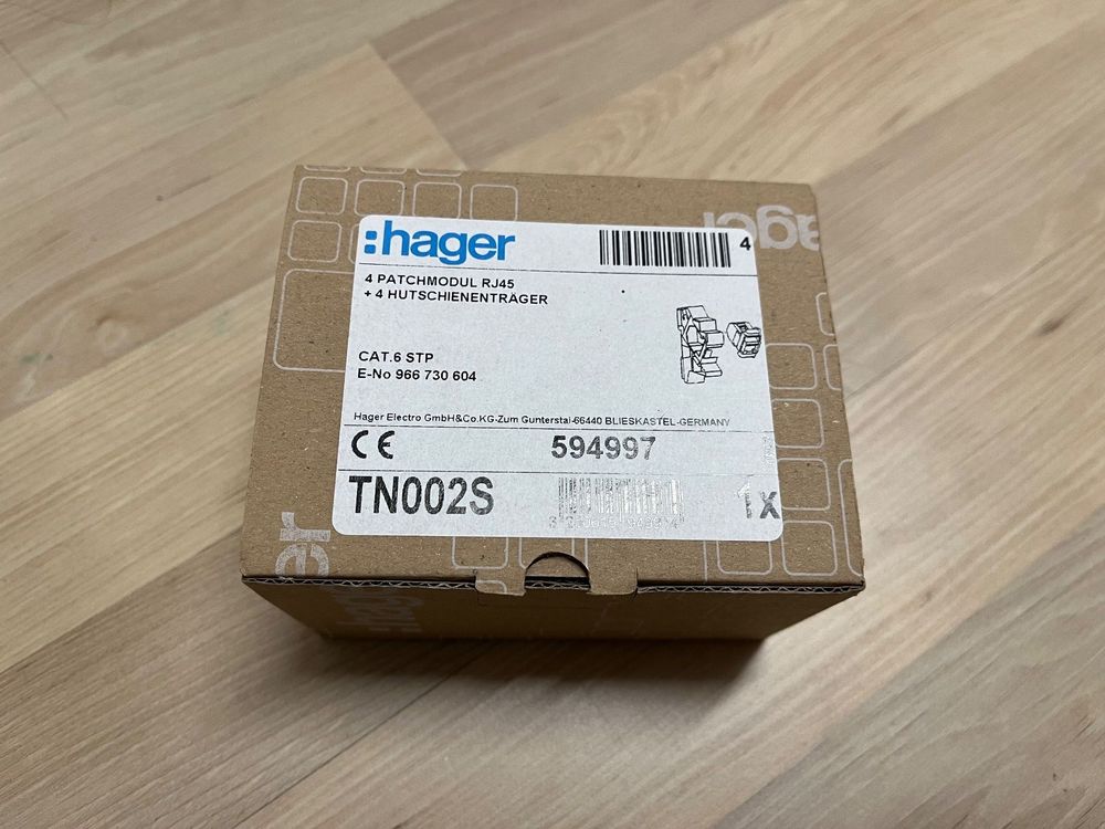 HAGER Patchmodul RJ45 Cat6 (Neu und originalverpackt) in Sevelen für ...