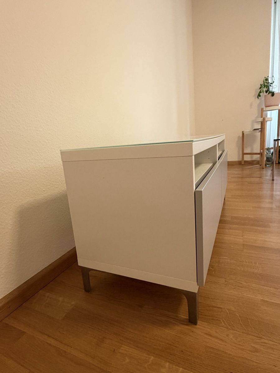 Meubles TV: Fernsehtisch / TV - Möbel weiss/grau – D'occasion à Basel par maipengye 2