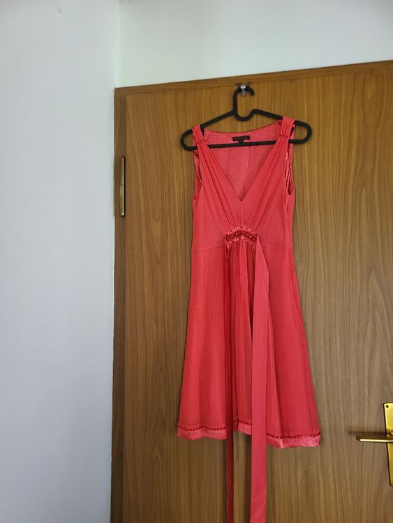 Robe d'été soie corail Apostrophe, taille 36 Magnifique! (D