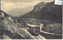 La Vallee du Rhone vue de Ligne Martigny-Chamonix