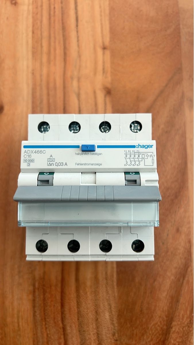 Hager Elektronikbauteile: Hager Fehlerstromschutzschalter ADX466C C16 0,03A – Neu (gemäss Beschreibung) aus Othmarsingen von MrLenzin