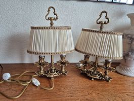 2 lampes bouillotte de table anciennes