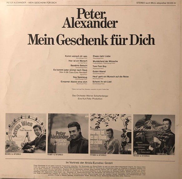 Dischi in vinile: 4x LPs Peter Alexander – Usato da Grüningen venduto da azulmarron 4
