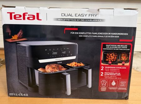 Tefal Heissluftfritteuse Dual Easy Fry 8.3L neu