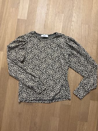 "Only" Pullover mit Leo-Muster, Gr. S, Puffärmel