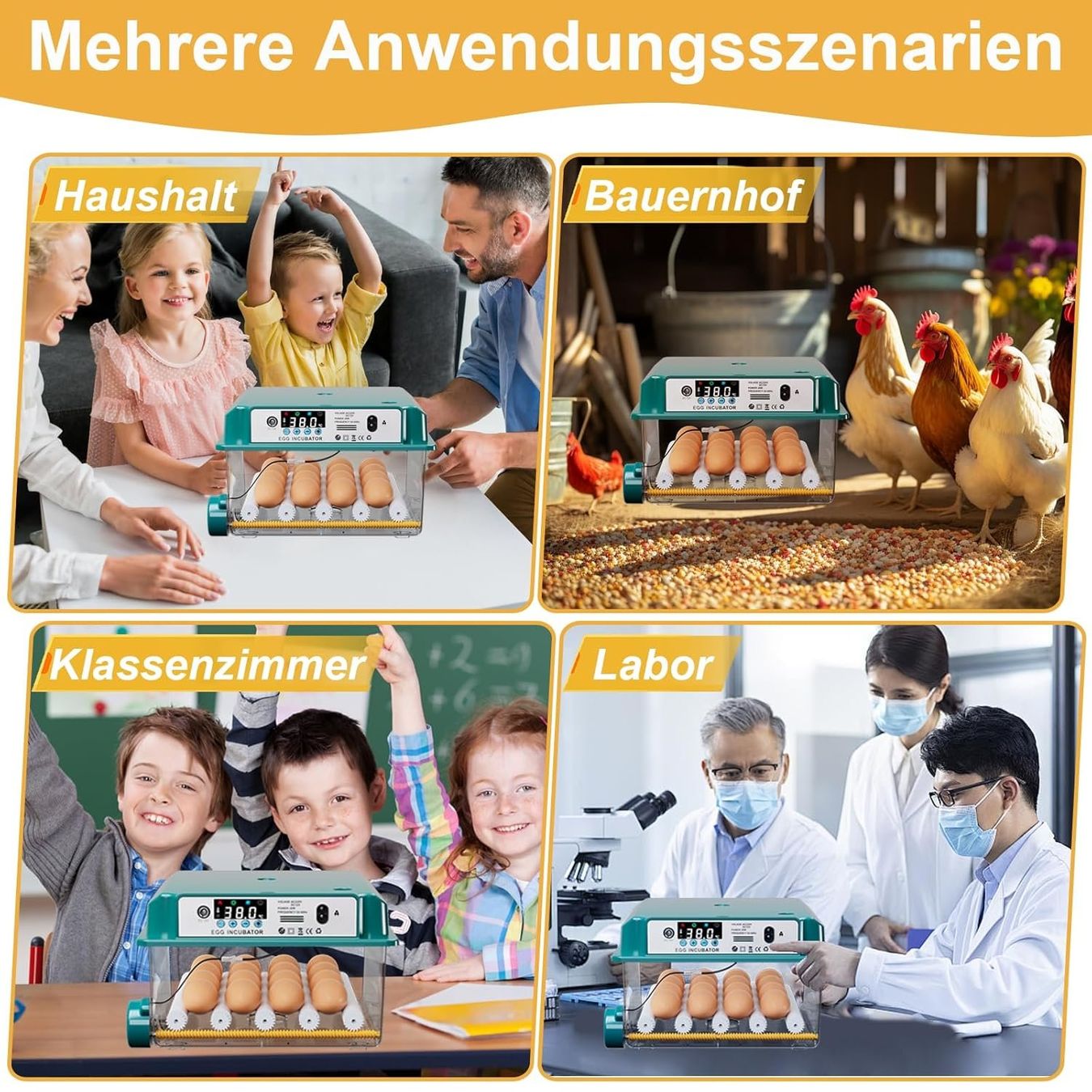 Sonstiges Tierzubehör: Brutautomat kompakt 16 Eier Inkubator mit Eierwende – Neu und originalverpackt aus Wittenbach von SELVARO 2