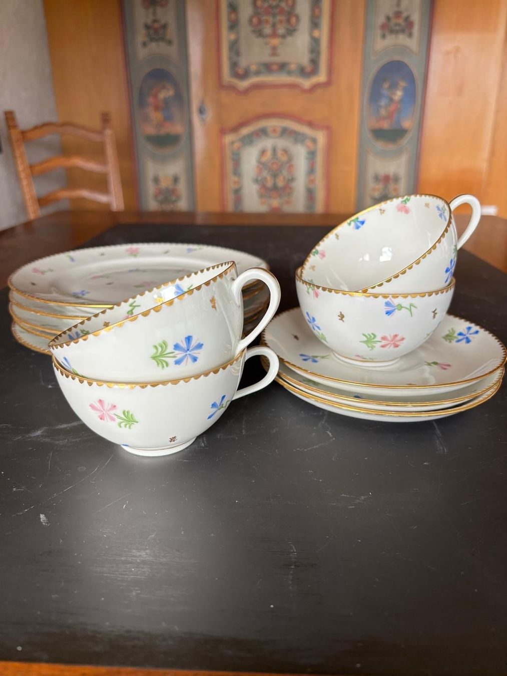 Thomas Porzellan Set (Rosenthal) – Streublumen, Goldrand (Neu (gemäss ...