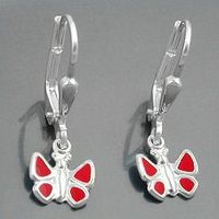 Schmetterling Kinderohrringe 925 Silber