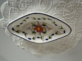 Kleine Vintage Keramik Schale Aegica, Handbemalt, 13.5 cm