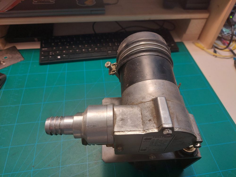 Feeshoppher Elektrische Betankungspumpe Metall – Auslaufsicher, 4-12V, Wasserdicht Für XT60 | Blaue Ölpumpe + Manueller Drehzahlregler