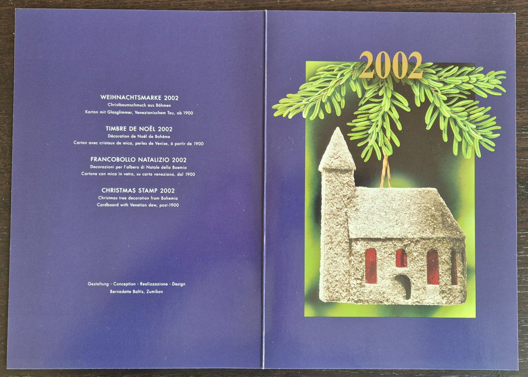 Tutti i francobolli: Weihnachtskarten 2001 + 2002 mit 4er Block – Usato da Buus venduto da papillon098 4