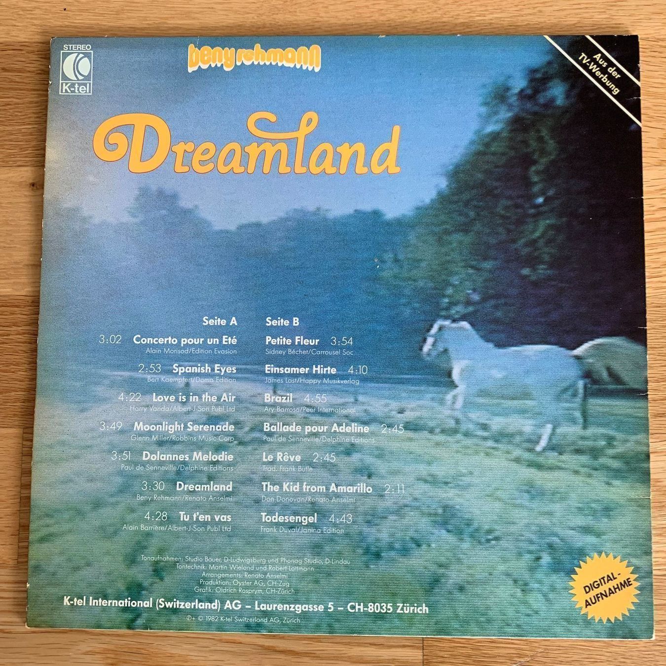 Dischi in vinile: BENY REHMANN / DREAMLAND – Usato da Sarnen venduto da m-basic 1