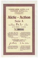 Lederfabrik ALPINA AG, Gümligen - Aktie