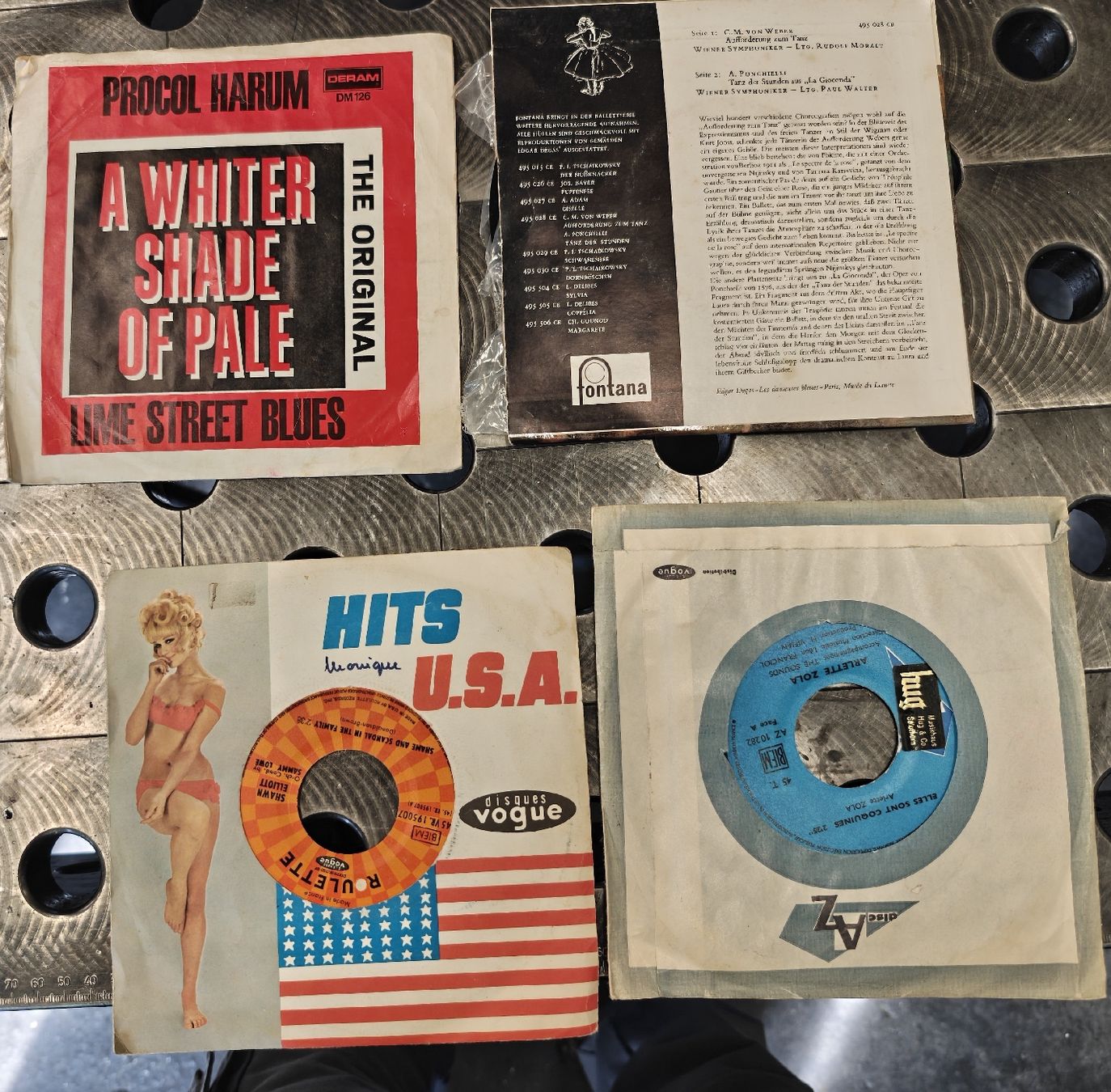 Schallplatten: 4 Single Schallplatten Konvolut verschiedene Interpreten – Gebraucht aus Attiswil von JP1291 1
