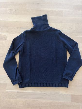 Rollkragenpullover Laura Ashley Baumwolle dunkelblau M