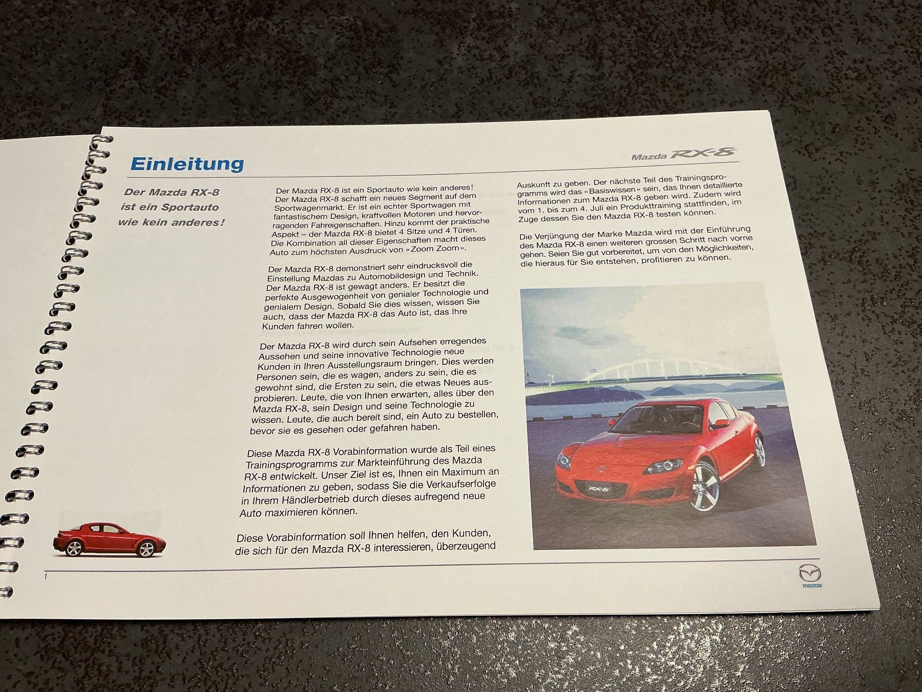 Libri: Mazda RX-8 Vorabinformation 2003 – Usato da Horw venduto da adler65 2