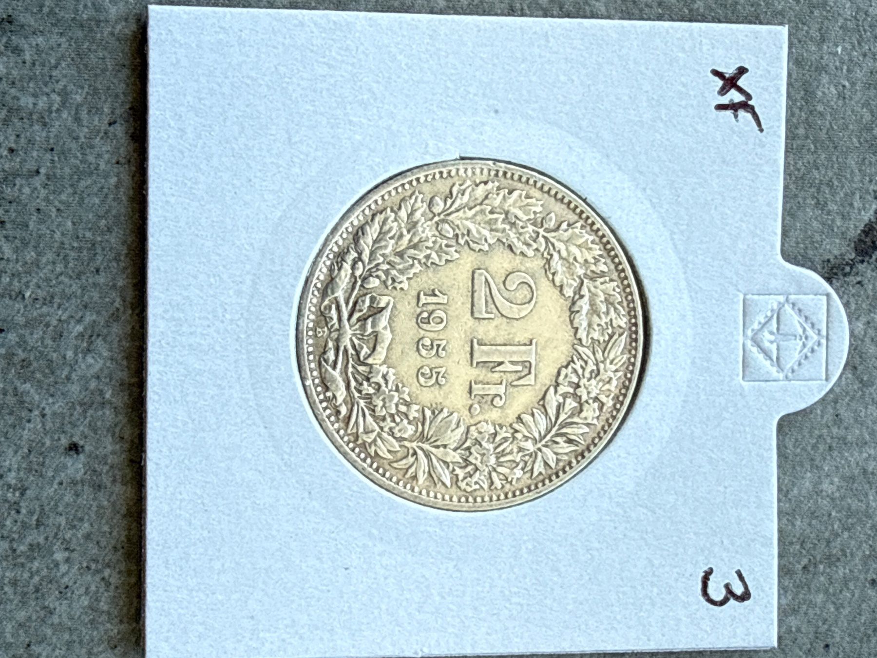 Tutti le monete: Swiss 2 francs 1955 Silver Coin – Usato da Pully venduto da ta571