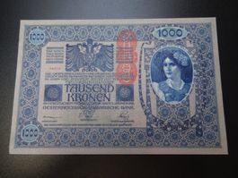 unzirkulierte 1'000 Kronen Note 1902 österr.-ungar. Bank