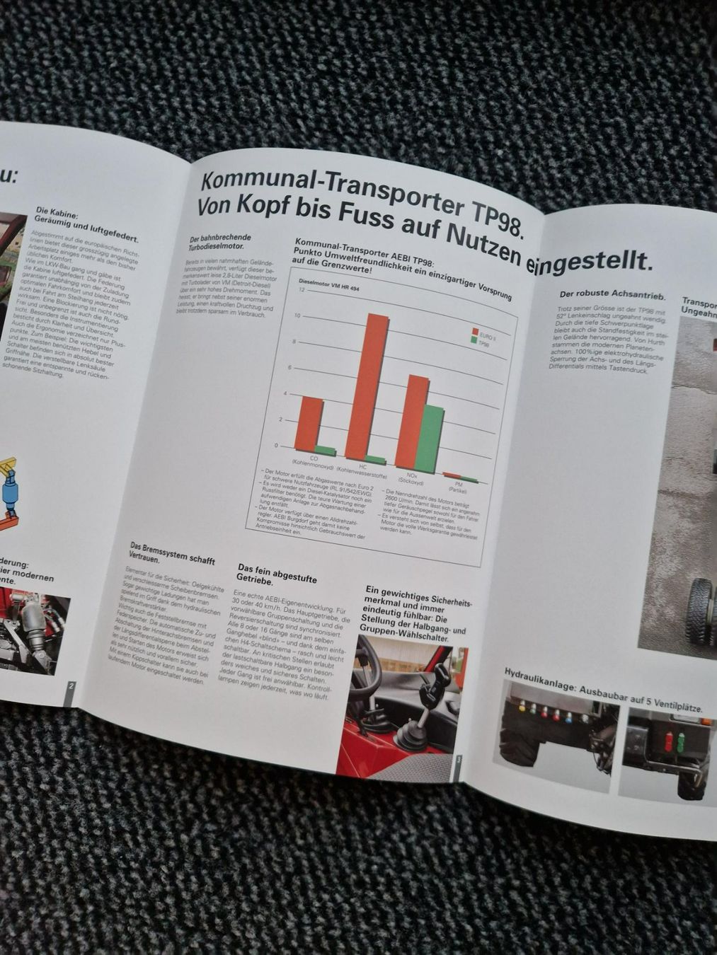 Aebi Tracteurs: Original Prospekt Aebi Kommunal Transporter TP98 – D'occasion à Dürnten par Bachtel84 1