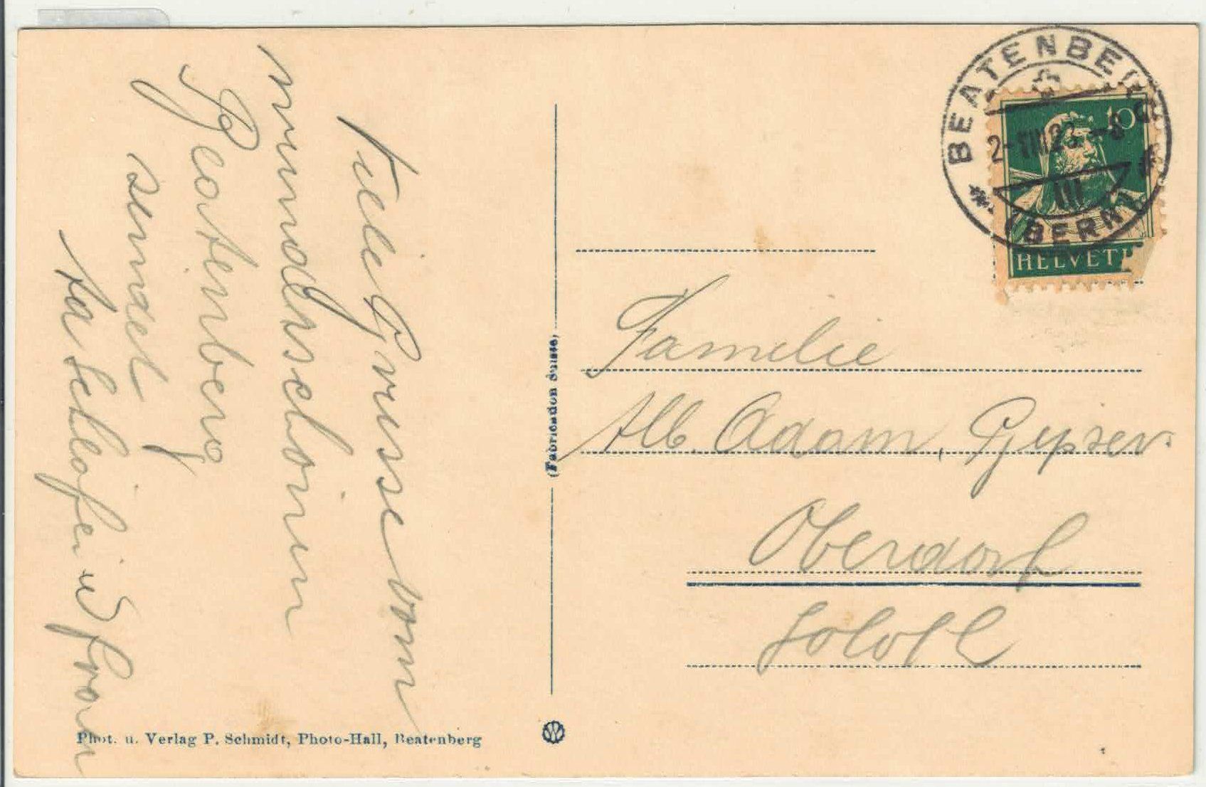 Cartoline postali: Pension Riedboden - Beatenberg - animee – Usato da Ettingen venduto da Kartenplanet 1