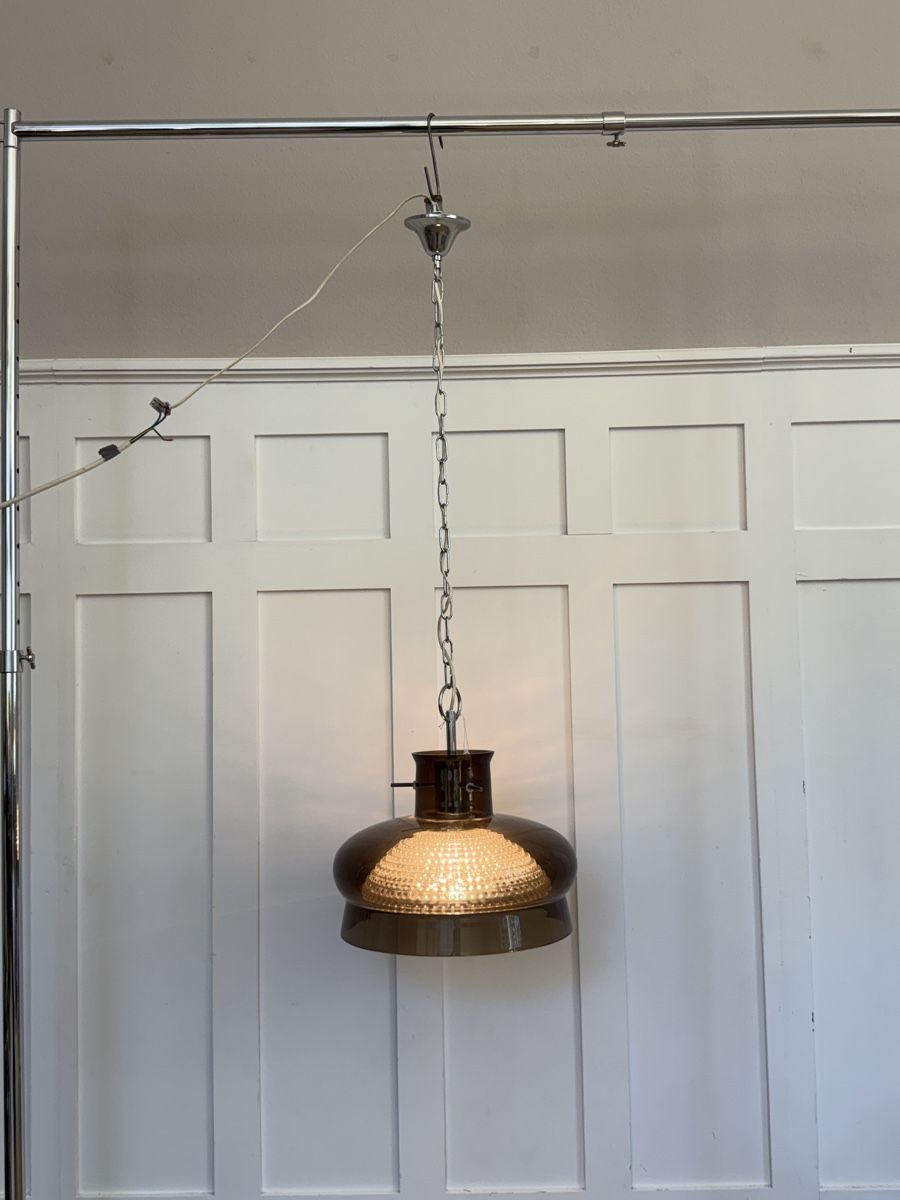 Lampadari & plafoniere: Orrefors braune Deckenleuchte aus Schweden – Usato da Zürich venduto da Zurichvintage 1