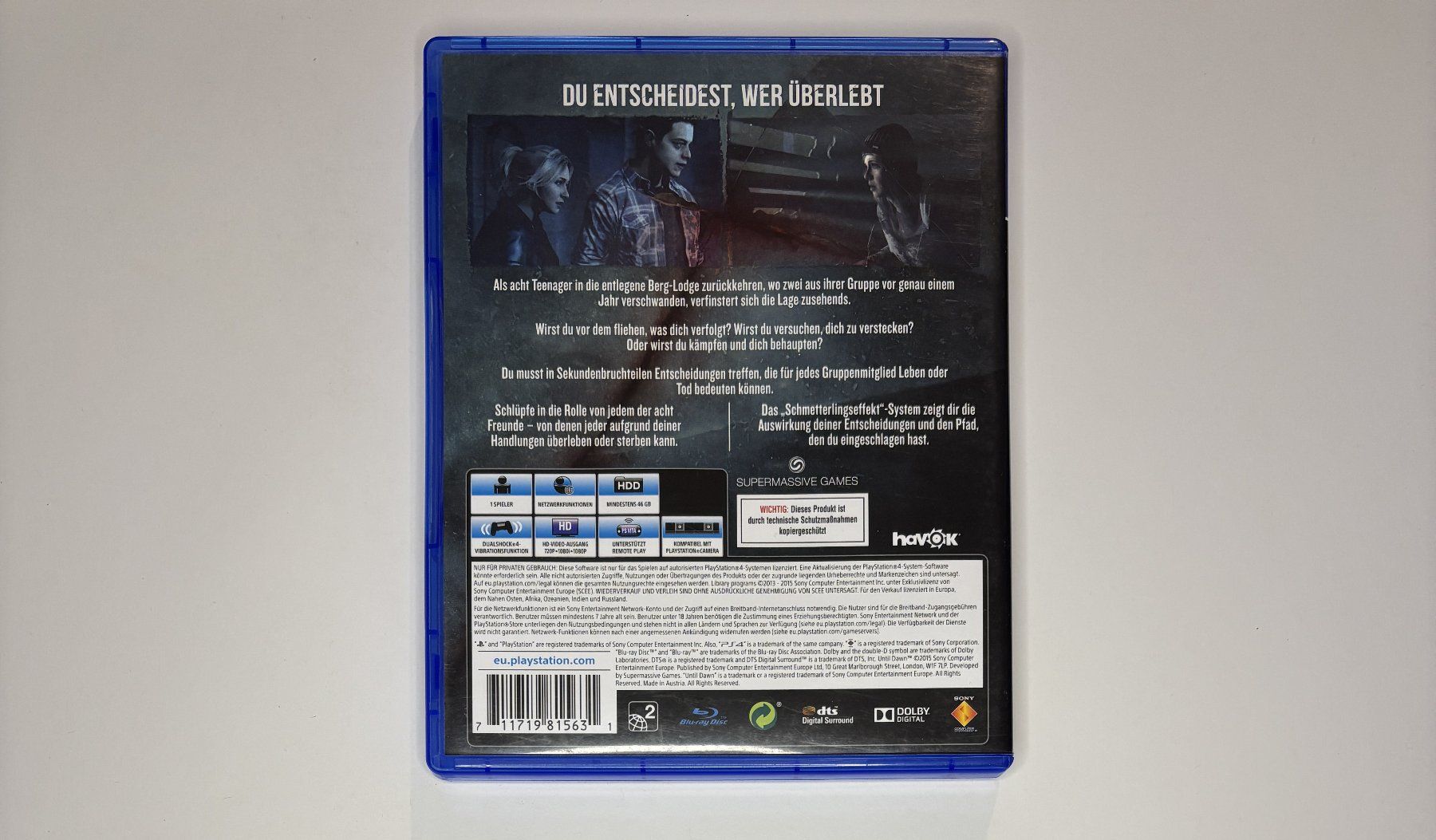 Giochi: PS4 - Until Dawn – Usato da Allschwil venduto da Bullach 2