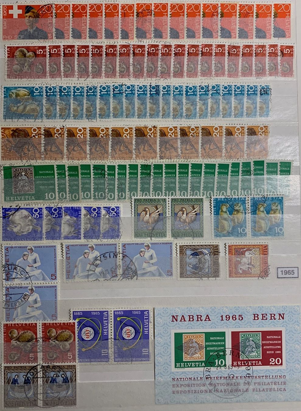 Tutti i francobolli: Timbres suisses 1965 – Usato da Lausanne venduto da Cabessa 1