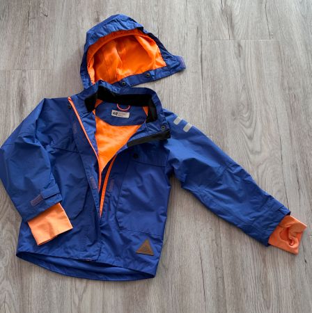 Gr 116 Regenjacke mit abnehmbarer Kapuze