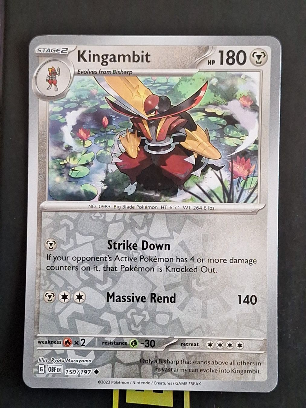 Pokémon Carte collezionabili: Kingambit - Pokemon Reverse Holo Obsidian Flames – Usato da Altstätten SG venduto da GGsGameshop