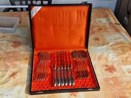 Silber 90 je 6 Grosse Löffel Gabel  Messer mit Box
