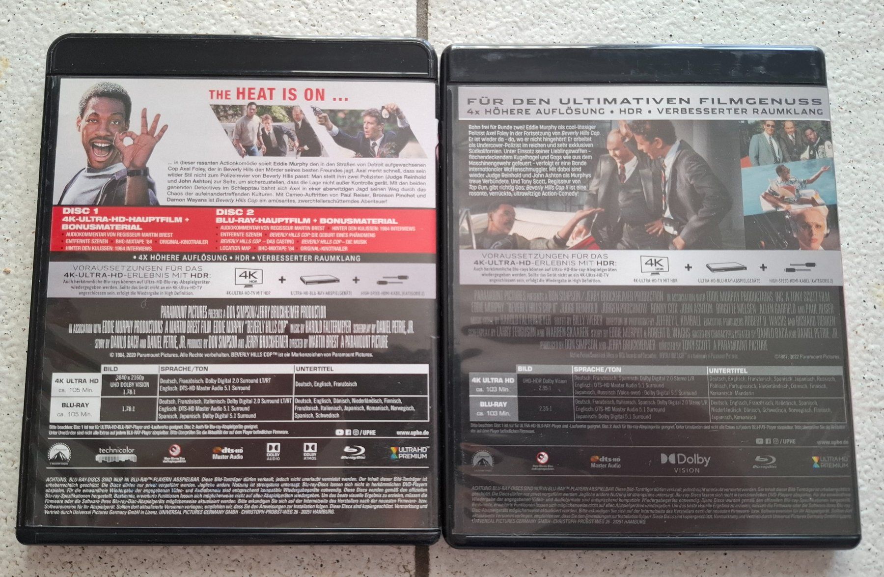 Tutti i DVDs: Beverly Hills Cop 1 + 2 4K UHDs – Nuovo (secondo la descrizione) da Riehen venduto da DVD-Palace 1