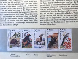 USA 1987 5er-Streifen Schildkröte Jaerv Wapiti Seelöwe Vogel