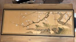 Japanischer Gold-Paravent Byōbu - Fuji-Torii Zertifikat