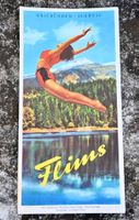 50er/60er Faltprospekt Flims JULES GEIGER Caumasee