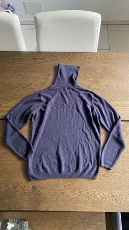 Rollkragenpullover Cashmere-Feeling dunkelblau Grösse M