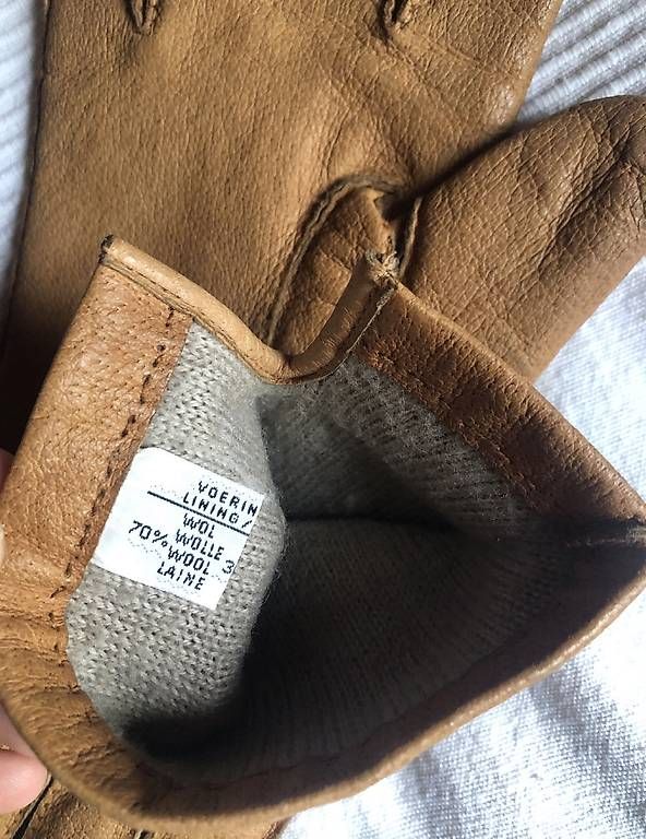 Sonstige Accessoires für Herren: Lederhandschuhe mit Woll/Baumwoll Futter – Gebraucht aus Wegenstetten von secondhand.jpg 1