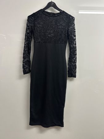 Midikleid Spitzenkleid Etuikleid Cocktailkleid schwarz NEU
