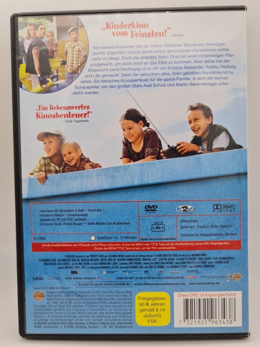 Alle DVDs: 4 Freunde & 4 Pfoten - Ein tierisches Abenteuer – Gebraucht aus St.Galllen von elkaphone 1