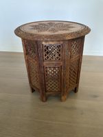 Table d'appoint bois sculpté style oriental bon état