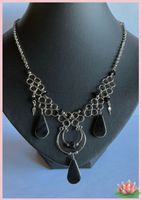 SALE KETTE HALSKETTE STEINKETTE EDELSTEINKETTE ONYX SCHWARZ