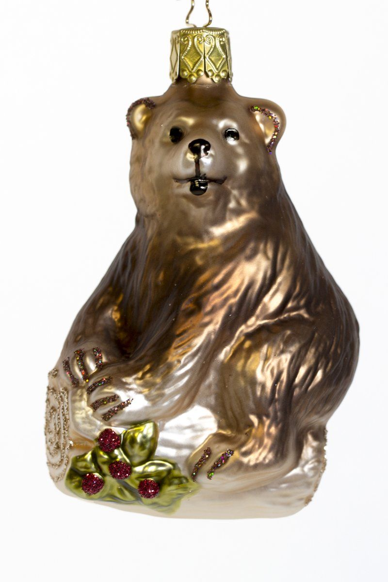 Tutte le decorazioni: Weihnachtskugel - Glasornament "Bär auf Stamm" – Nuovo e nell'imballaggio originale da Dottikon venduto da Network01 1